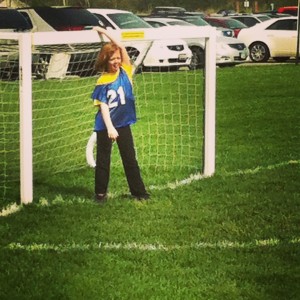 Playing goalie at soccer