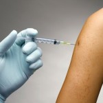 Flu shot being given