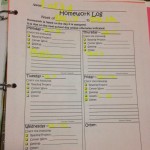 Cordy's homework log