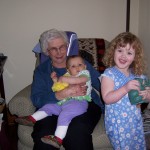 Grandma Straley with Cordy and Mira